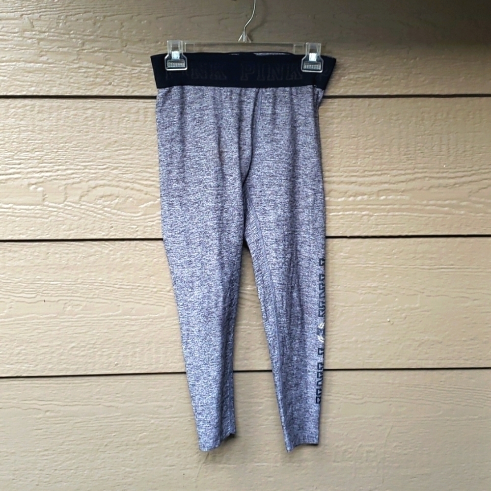 Victoria's Secret Pink Ultimate Cropped Heathered Gray Leggings Small
